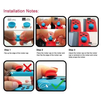 Switch Gamepad Rocker Cap Button Cover - Red