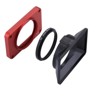 Sony Rx0 / Rx0 Ii Front Panel with Uv Filter and Sunshade - Red
