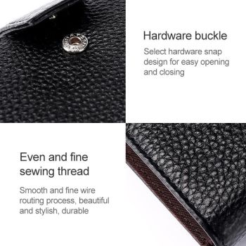 Women Cowhide Leather Rfid Wallet - Horizontal Design - Rose Red