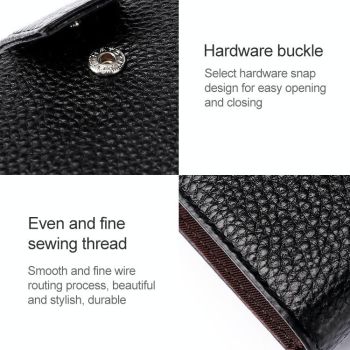 Women Vertical Cowhide Leather Rfid Wallet - Rose Red