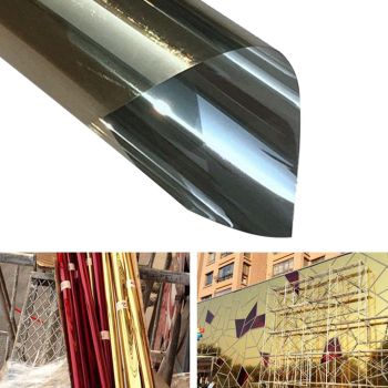 100cm x 1m Uv Reflective one Way Privacy Window Film Sticker - Silver