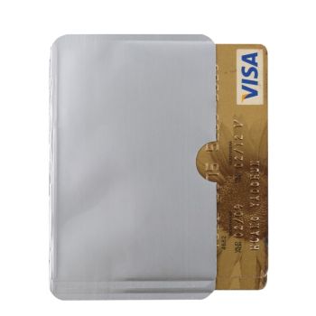 100 Rfid Blocking Aluminum Foil Card Holders - 9.3x6cm - Silver Pack