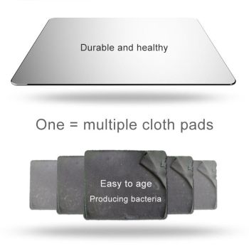 Double Sided Non Slip Aluminum Mouse Pad L Size - Silver