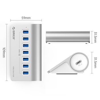 7-Port Usb 3.2 Gen1 Hub With 0.5M Cable