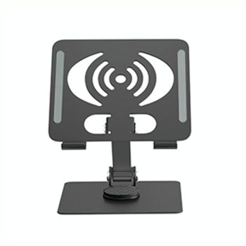 Foldable Rotating Laptop / Tablet Stand - Aluminum Alloy - Silver