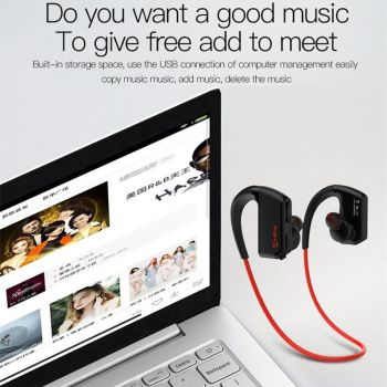 Wireless Sports Bluetooth Earphones - Binaural Hanging Type 5.0 - Silver