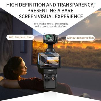 2-pack Tempered Glass Lens Protector for Dji Pocket 3