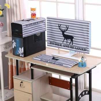 22 Desktop Computer Lcd Monitor Dust-proof Cover - Cloth Material - Little Yellow Duck