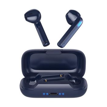 Touch Bluetooth Earphones with Charging Box & Indicator Light - Semi-in-ear - White