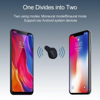 Wireless Sports Bluetooth 5.0 Earphones - Binaural Stereo - White