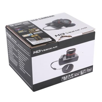 Hd 720p Recording Flip Screen Digital Camera with Interchangeable Lens and Infrared Lens - White