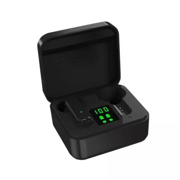 Digital Display Sports Bluetooth Earphones - Semi-in-ear - Ete-16 Tws - White