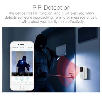 Smart Wifi Video Doorbell With App Control & Pir Detection - 720P