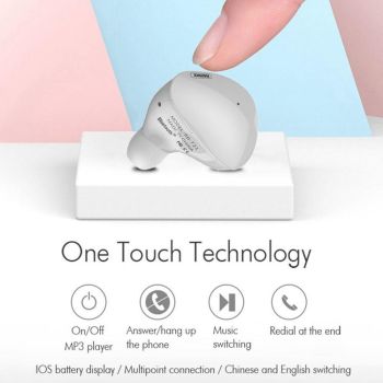 Mini Wireless Bluetooth Earphones - White