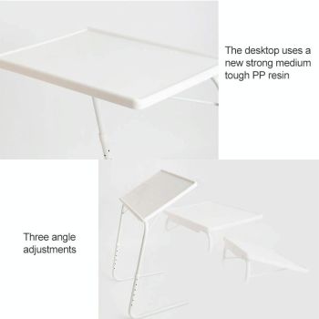 Foldable Laptop Table with Steel Tube Bracket and Plastic Pad