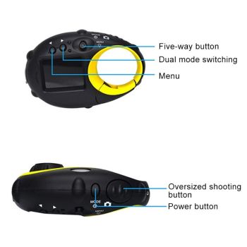 Mini Keychain Digital Camera for Kids - 5mp 1.5 Screen Gift - Yellow