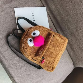 Girls' Plush Bird Backpack - Compact and Cute