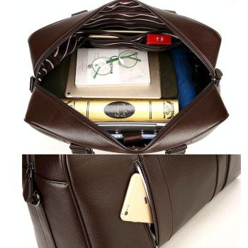 Large Leather Gym & Travel Bag - Spacious & Stylish