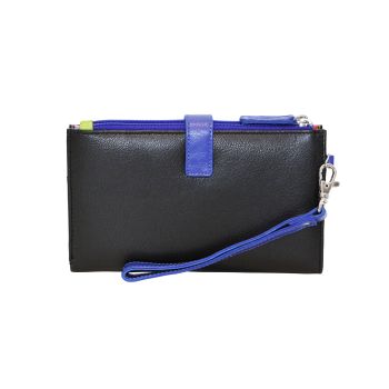 Giannotti Womens  Rainbow Wrist Wallet Ladies Wristlet Cardholder Purse - Blue