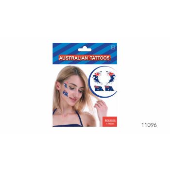 4pcs Australian Flag Face Tattoos Anzac Australia Day Soccer Tennis