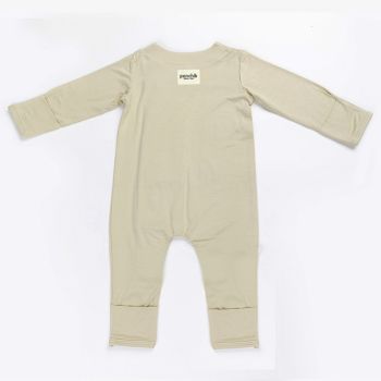 Ponchik Babies + Kids - Magnetic Bamboo Body Suit - Pistachio - 0-3m