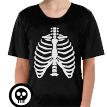 Adult Mens Womens Skeleton T Shirt Top Day Of The Dead Halloween Bones  - S