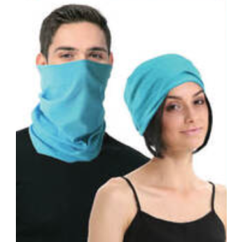 Seamless Tube Bandana Head Scarf Face Cover Mask Gaiter Ski Snow - Plain Colours - Light Blue