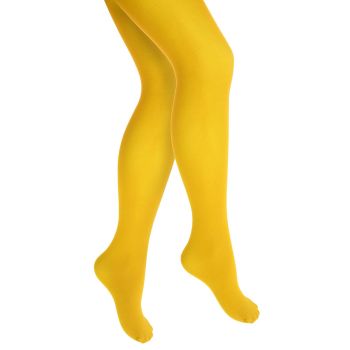 PANTYHOSE Tights Stockings Hosiery Womens Ladies Plain Colours - Yellow - One Size Fits Most