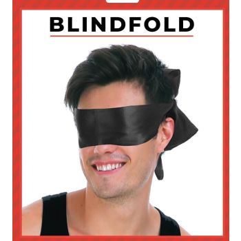 Blindfold Eye Mask Sleep Adult Toy Fun Soft Role Play Satin Fun - Black