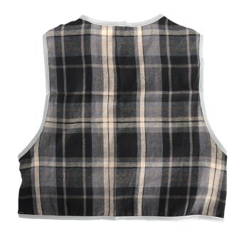 Childrens Grey Checkered Party Costume Vest Boys Kids Victorian, Cowboy or 1920s Style