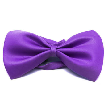 Mens BOW TIE Wedding Tuxedo  Formal Bestman Necktie Classic Plain Party - Purple