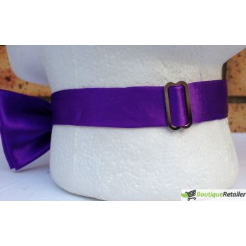 Mens BOW TIE Wedding Tuxedo Formal Bestman Necktie Classic Plain Party  - Purple