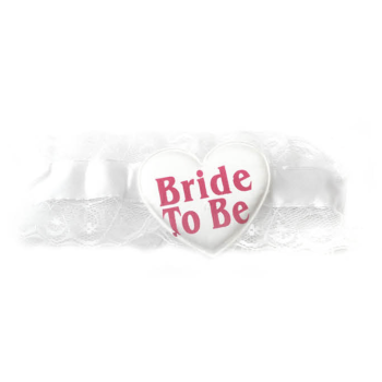 Bride to Be Garter Party Girls Hens Night Wedding Shower Bachelorette - White