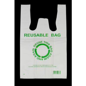 500pcs 33×55cm Eco Design Reusable Plastic Singlet Shopping Bags Grocery Carry Checkout
