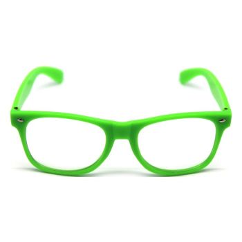 Green and Yellow Party Glasses with Clear Lenses – Fun 80s Australia Day or Costume Glasses (Set of 2)