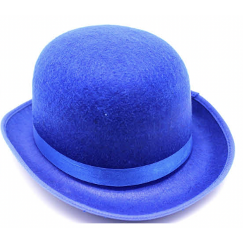 BOWLER HAT Party Costume Derby Fancy Dress Dance Halloween Vintage Cap - Blue