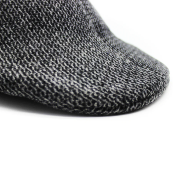 Mens Herringbone Driving Cabbie Hat Gatsby 20s Ivy Cap Flat Newsboy - Grey