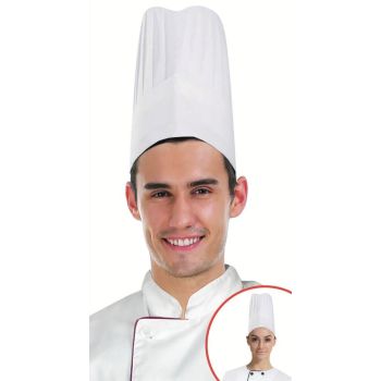 CHEFS HAT Chef Master Kitchen Cooking Baker Cap Costume Fancy BBQ Party - White