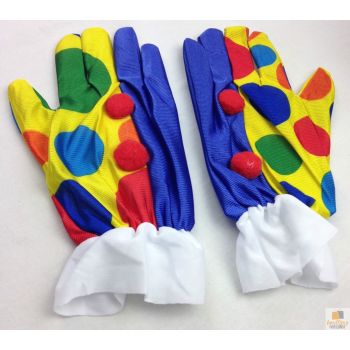 CLOWN GLOVES Costume Fancy Dress Circus Fancy Dress Halloween Funny One Size