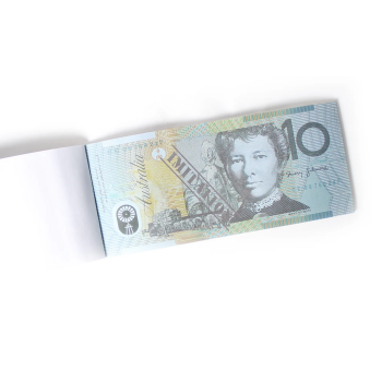 10 Dollar Australian Souvenir Note Pad Fake AUD Money - 1 Pack of 50 Sheets