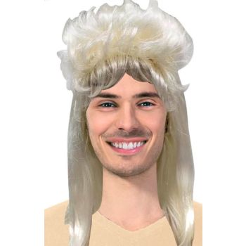 Mullet Wig 80s Fancy Dress Mens Party Costume Rock Bogan Punk 70s 90s - Blonde