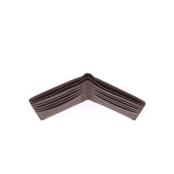 Dents RFID Pebble Grain Bifold Slim Leather Wallet - Chocolate