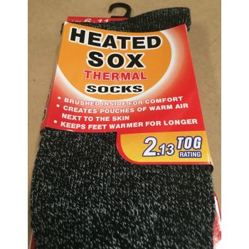 4 Pairs Mens THERMAL HEATED SOCKS Warm Winter Comfort Mens Work Sox Ski BULK - 6-11 UK