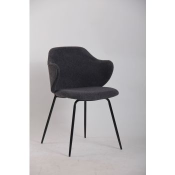 Set of 2 Dining Chairs in Graphite