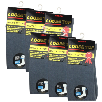 6x Pair COTTON Rich LOOSE TOP SOCKS Dress Medical Circulation Diabetic Comfort - -