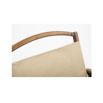 4x Bamboo Foldable Outdoor Camping Chair Wooden Travel Picnic Park Folding - Khaki/Beige