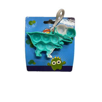 Push Bubble Pop It Fidget Keyring Squeeze Toy Sensory Silicone Stress Reliever