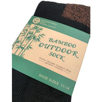 1 Pair BAMBOO OUTDOOR SOCKS Mens Heavy Duty Thick Work Socks Cushion - 6-11