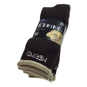 9 Pairs MERINO WOOL SOCKS Mens Heavy Duty Premium Thick Work Socks Cushion BULK - Brown - 11-14