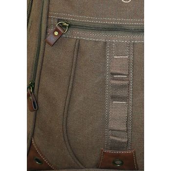 FIB Washed Canvas Backpack Bag in Khaki